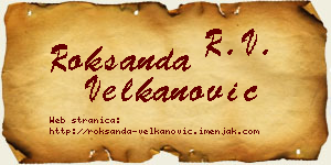 Roksanda Velkanović vizit kartica